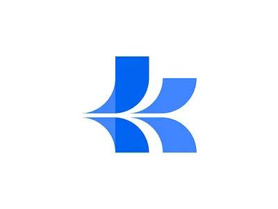 k letter logo design blue brand identity branding icon illustration k letter logo k lettermark logo logo design overlapping