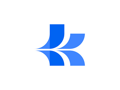 k letter logo design blue brand identity branding icon illustration k letter logo k lettermark logo logo design overlapping