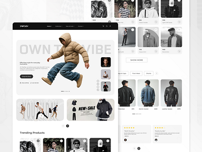 Fashion - Website UI/UX design, Landing page, ui ux clothing store e commerce website fashion website figma interaction design landing page design minimal design modern design online store ui ui ux user interface web design website concept website design