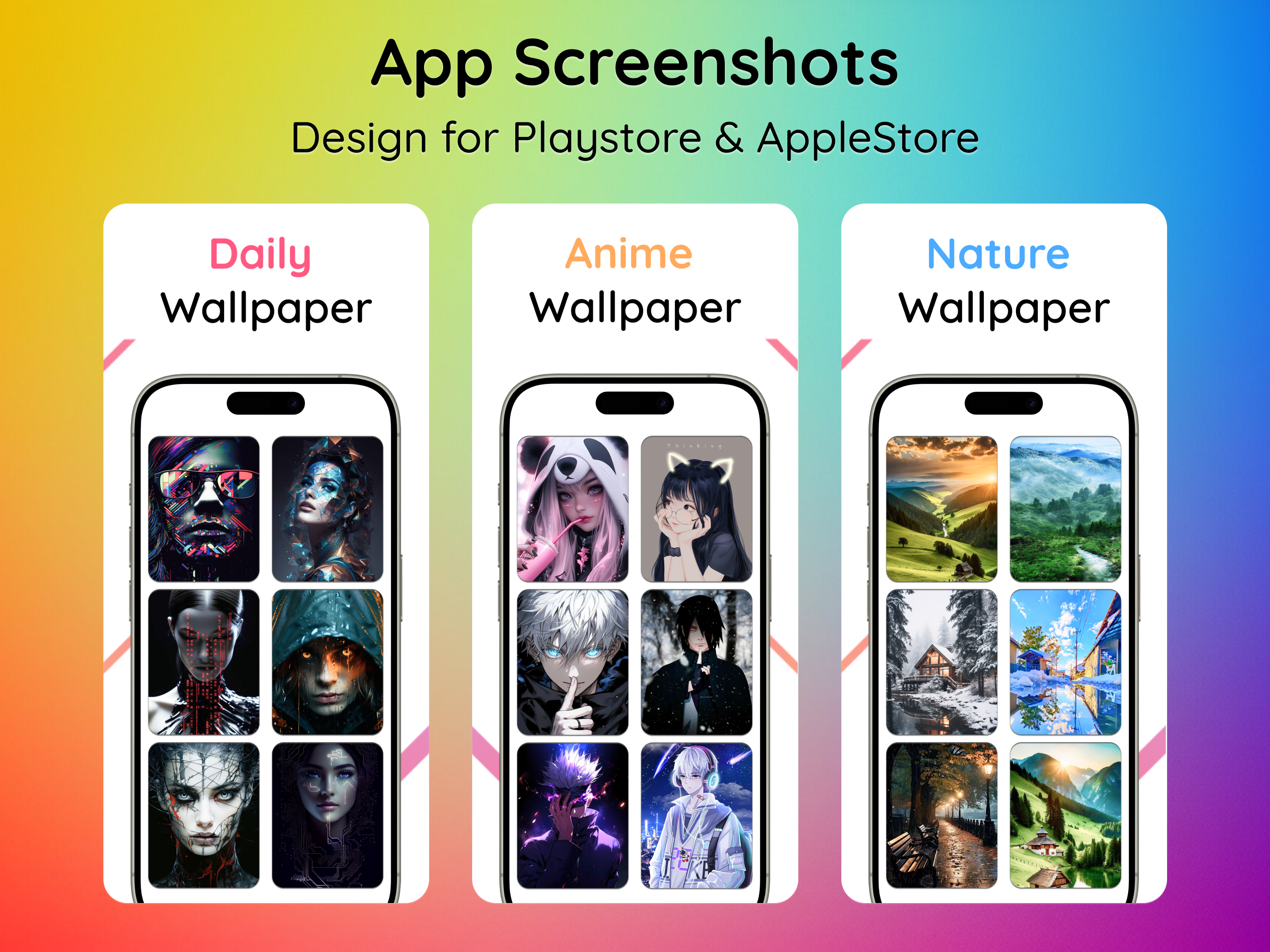 Example of I'll Design Mobile App Screenshots