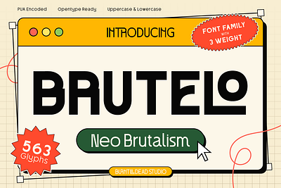 Brutelo branding brutalist font clean font custom font display font editorial font font font design font style free font geometric font logo font minimalist font modern display font neo brutalism poster sans serif typeface typography