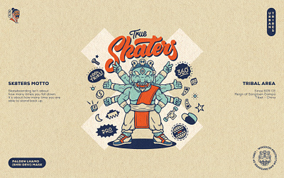 Sk8ters Urban Tribes badge design branding character design china graphic design illustration japan style japanese mask skateboard skateboarding skaters tibet tribe typography urban vector character