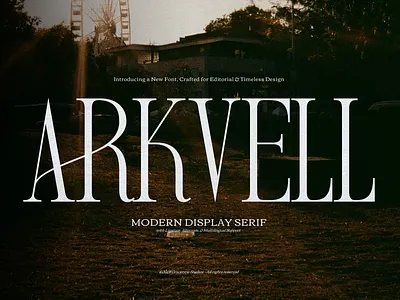 Arkvell | Modern Display Serif elegant typeface