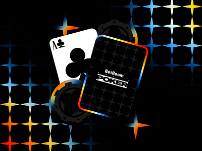 BetBoom Media Poker ace betting branding cards chips design gambling graphic design illustration logo media poker