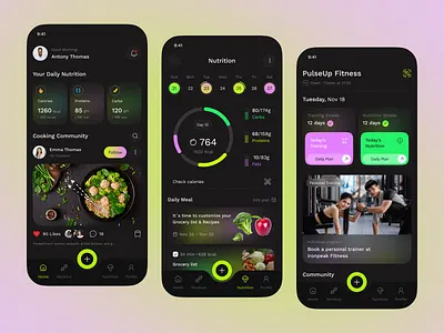 AI Fitness & Nutrition Mobile App – Smarter Health, Better You aidesign app app design designexploration fitnessapp fitnessmotivation fitnesstracker healthapp healthtech ios mobile app mobile ui mobileappdesign nutritionapp smartfitness uiuxdesign wellnessapp workoutapp workoutplanner