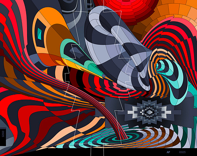 Action Field abstract artwork for sale fun personal vector