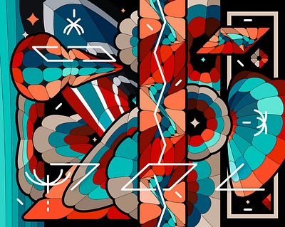 July pattern abstract art for sale fun landing personal vector