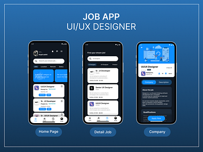 UI/UX JOB APP✨ ui ux