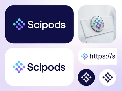 Scipods abstract b2b biology logo branding data logo data management geometric identity lab labaratory logo logo design modern logo nodes s s logo science logo symbol