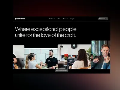 Pixelmatters New Website • About us animation culture ui video