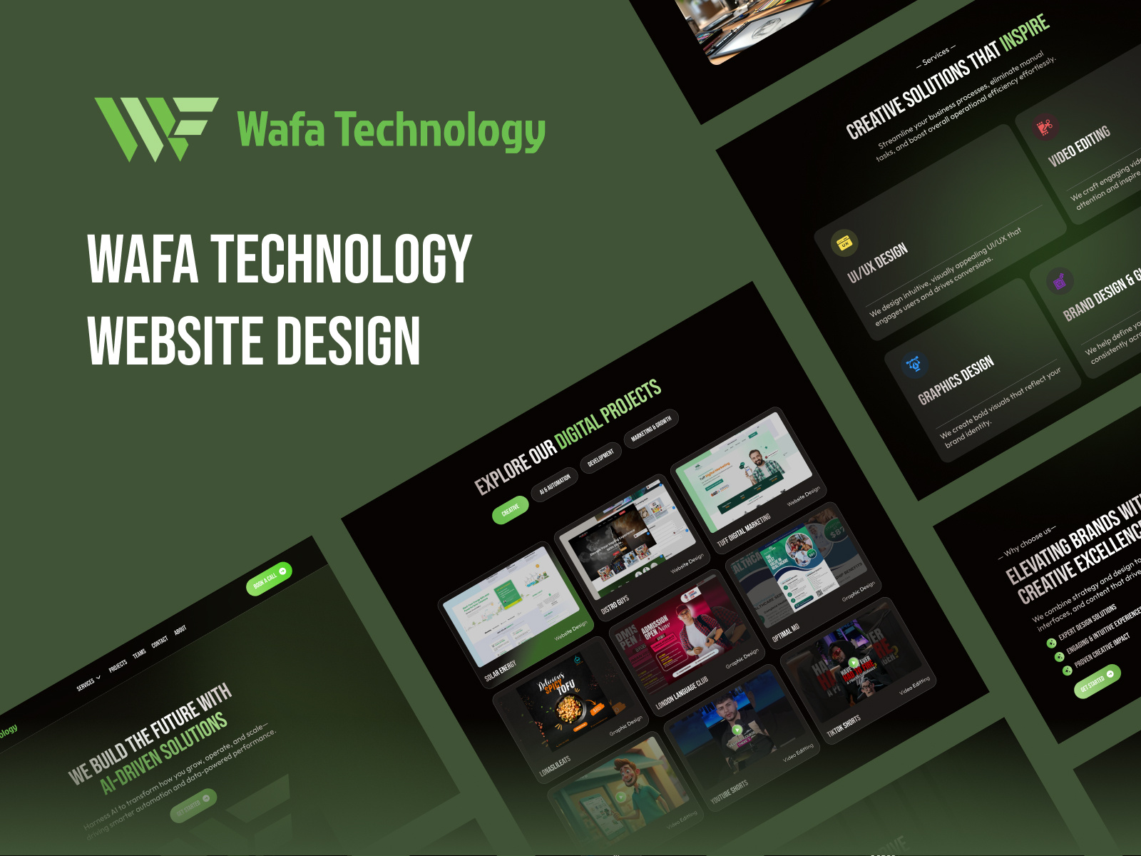 Wafa Technology Website Design design figma product design ui design ui ux design user interface