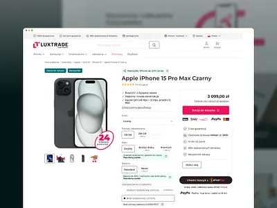 Luxtrade - E-commerce Product Page ecommerceui productpage web web design