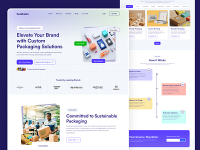 PackSanta - Packaging Website UI box packaging cosmetics cosmetics packaging eco friendly eco packaging environmental friendly food packaging green packaging homepage landing page packaging packaging startup packaging website packet product packaging recyclable web web design webdesign website