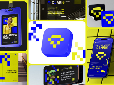CLARIO - AI Co-Pilot Startup Brand Collateral Visual Branding ads ai logo billboard design brand collateral brand implementation branding company graphic design icon id card design illustration instagram post lanyard logo design modern professional startup collateral startup logo totebag design visual identity