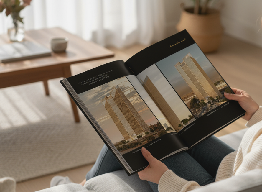 Luxury Real Estate Brochure – The S Tower arabic brochure architecture branding brochure brochure design commercial real estate graphic design layout luxury brochure marketing marketing design print property brochure property marketing real estate
