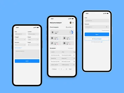 Mobile App analytics appdesign authentication christianapp churchapp data dribbbleshot faithtech login mobile app table ui uiux web app