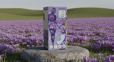 Carino Daily Pads — Packaging Design - Crocus - Visualization realistic render