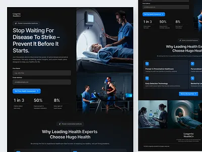 Healthco - Longevity Healthcare Squeeze Page alternative health biomaker digital health future of health health tech health treatment healthcare heath app hospital landing page longevity longevity medicine longevity mri medical experience meditech metabolic health personalized health preventive care telemedicine wellness