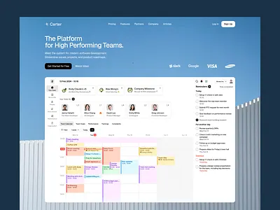 SaaS Template Landing Page Exploration design framer landing page saas template ui ux website