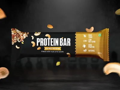 Packaging Design for Protein bar branding design food food packaging graphic design packaging product product display sachet snackbar visual design