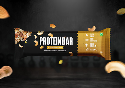Packaging Design for Protein bar branding design food food packaging graphic design packaging product product display sachet snackbar visual design