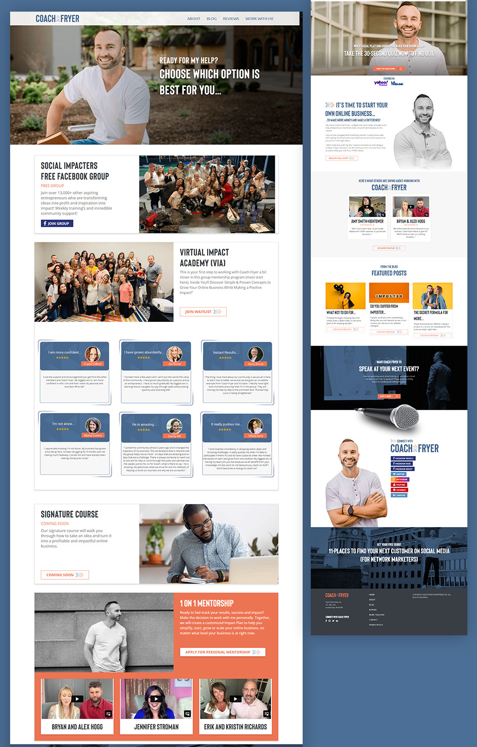 Business Coach Website on WordPress | Coach Fryer animation branding design development elementor graphic design ui web design webdesign website wordpress