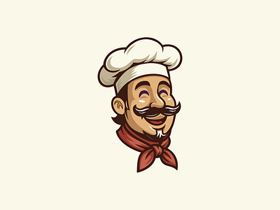 Chef Mascot Logo bakery baking branding cartoon chef chef logo cooking culinary food branding gourmet identity illustration logo logo designer logodesign mascot restaurant restaurant identity design restaurant logo retro chef vector