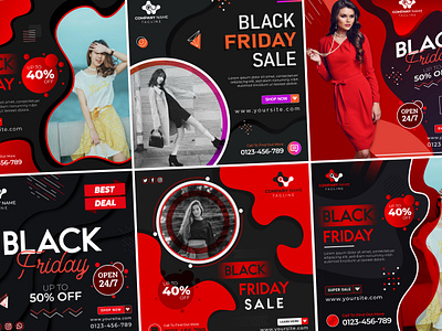 Fashion Social Media Post Design Set banner design fashion fashion sop graphic design illustration instragram post seal shopping socai social media