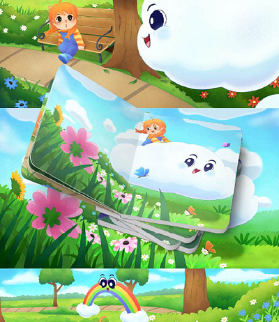 Milo and Cloud - Children Book Illustration animation book book art book design cartoon cartoon character character art children children book children book illustration cloud design educational funny graphic design happy illustration logo picture book playful
