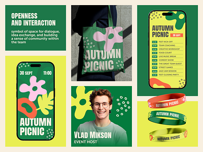 Autumn Picnic Fest branding design event fest flat design graphic design vector