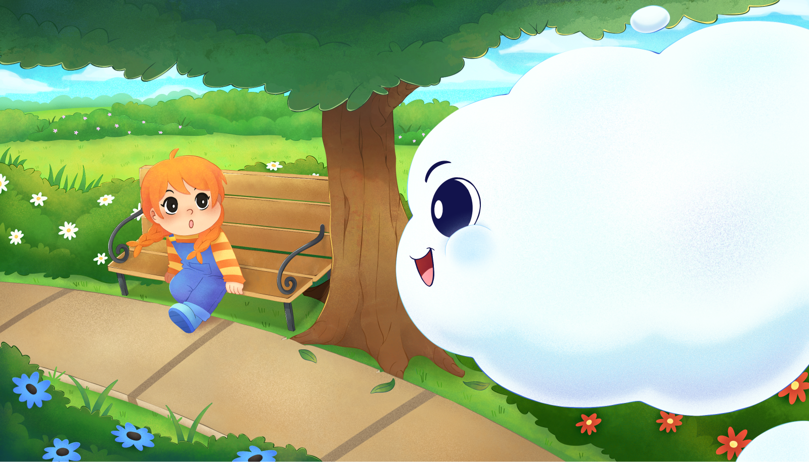 One Sunny Afternoon - Children Book Illustration book design book illustration cartoon children book cloud design graphic design illustration kids logo picture book playful ui vector