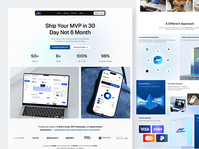 Nexteam Website Redesign — Software Agency Landing Page ai ai agency ai powered development creative direction enterprise it consultant it services landing page minimum viable product mvp agency mvp development product development project development saas company software agency software company software development software house tech consulting website redesign