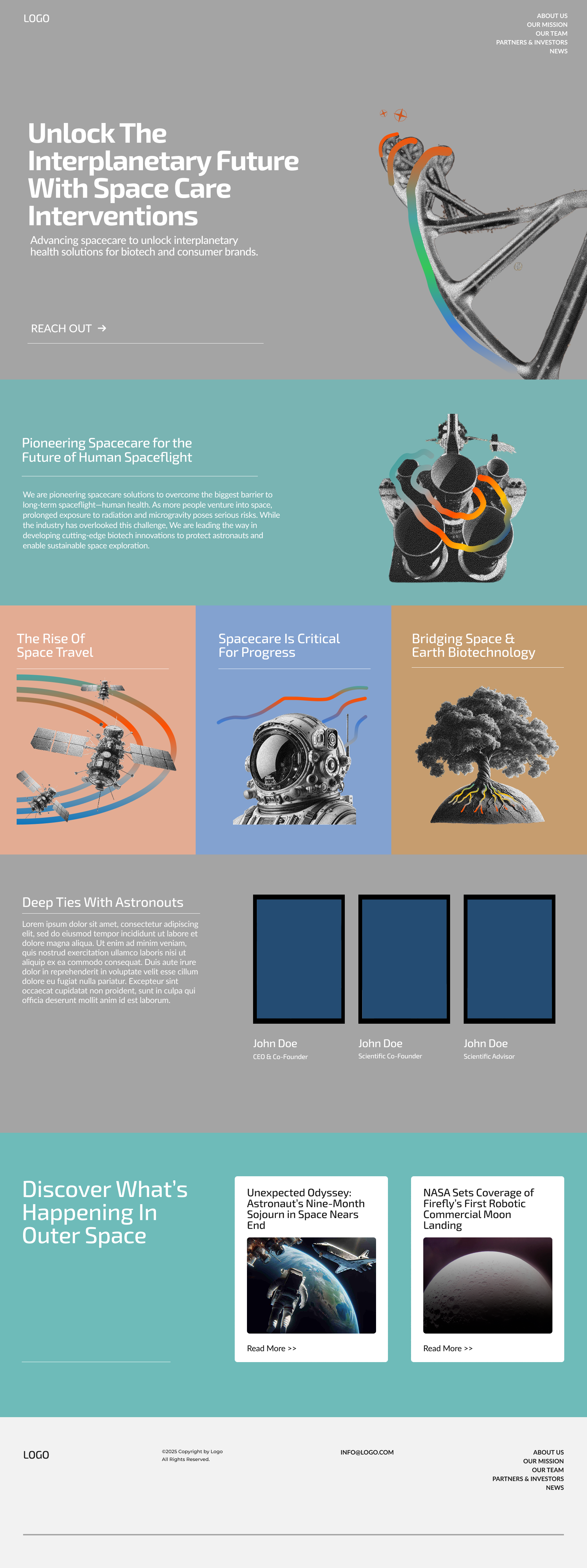 Web Design for Space Care Innovations - Pixel Anatomy Studio astronautics biotech cleandesign conceptdesign futuristic healthtech innovation interplanetary landingpage moderndesign sci fi spacecare spacedesign technology ui uidesign ux webdesign website webui