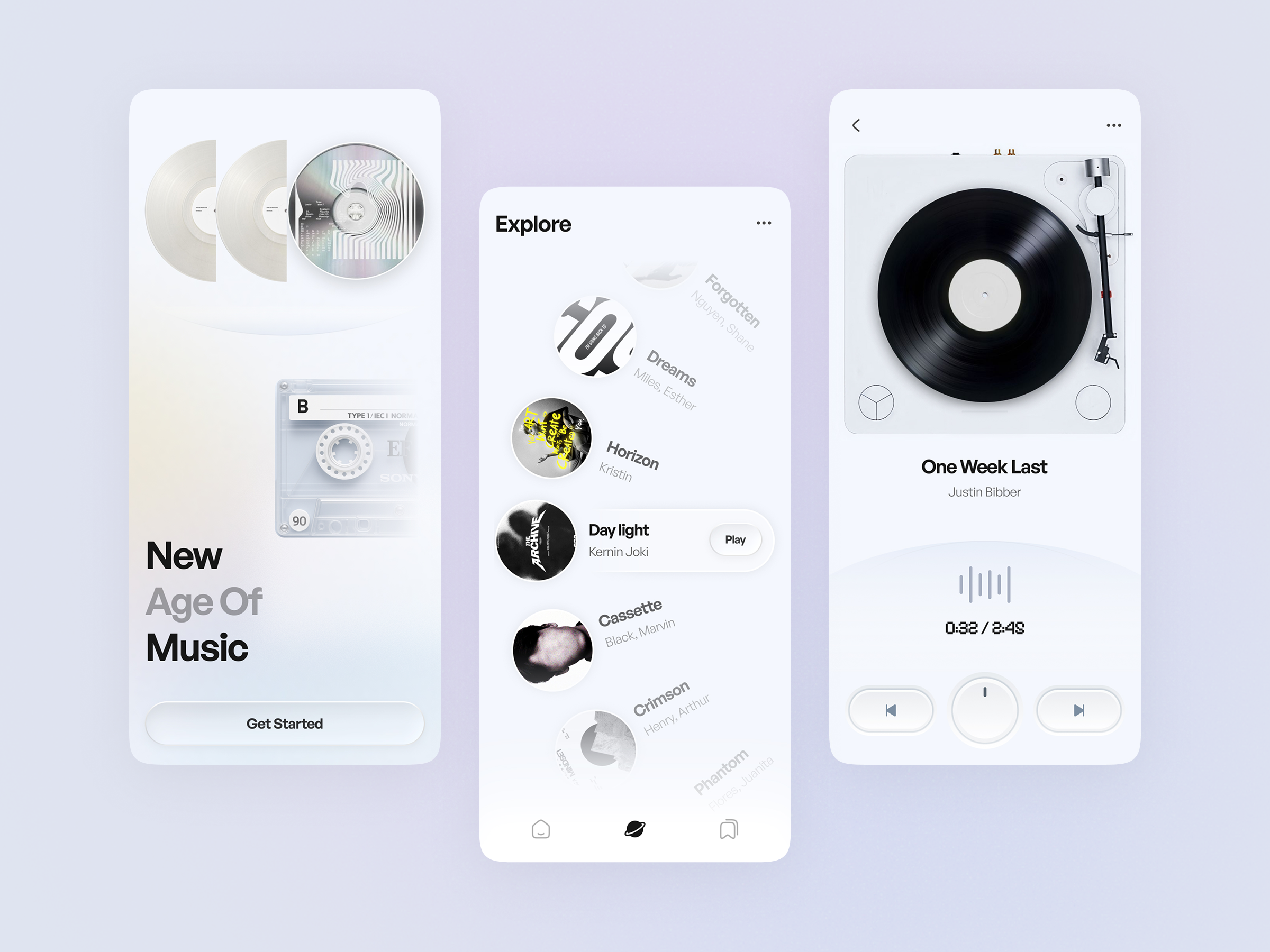 Example of Music App UI