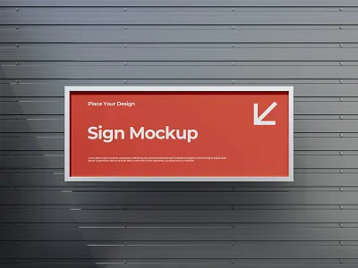Realistic Sign Mock-up 3d 3d mockup advertising branding design graphic design graphic designer illustration logo mockup mrfauzi product rendering realistic sign sign mockup signage signboard ui