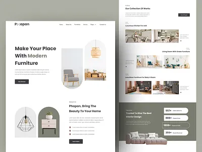 Phapan - Furniture & Interior Design Landing Page branding elementor furniture furniture website home home decor interior interior agency interior website landing page template ui design uiux we website wordpress
