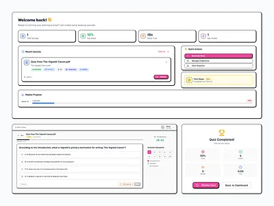 AI PDF to Quiz Generator branding design figma figmadesign graphic design logo ui uidesign uiux