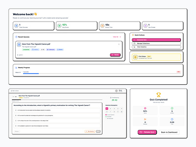 AI PDF to Quiz Generator branding design figma figmadesign graphic design logo ui uidesign uiux