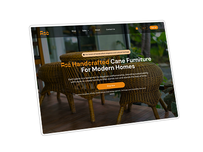 Ase - Furniture Landing Page canefurniture furnituredesign furniturelandingpage landingpage modernfurniture websitedesign