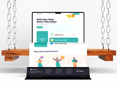 QuizKwick – Daily Quiz & Trivia Website Design clean dribble best shot ed tech educational web design gamification learning web learning website minimal netro quiz quiz app quiz web design responsive design trending web trivia app uiux web app web design webiste design website