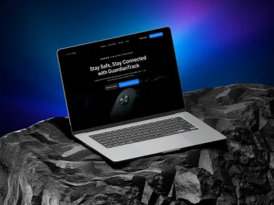 GuardianTrack, smart safety device website gps tracking hardware website landing page product landing smart gadget ui ui design web design website design