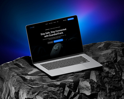 GuardianTrack, smart safety device website gps tracking hardware website landing page product landing smart gadget ui ui design web design website design