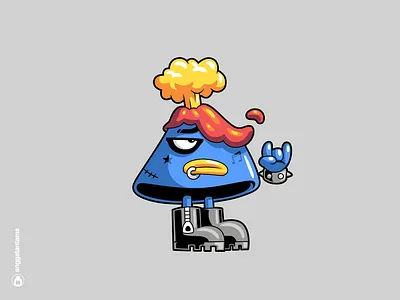 Emogiri adobe illustrator character design emo fun illustration illustrator mascot mount music quirky vector vibrant