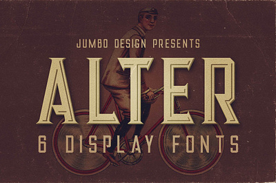 Alter - Vintage Style Font alter vintage style font artdeco font crative font display font font for headers grunge font movie font retro font serif font typeface typography vintage grunge vintage font