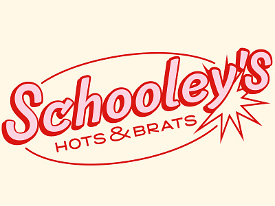 Schooley’s Hots & Brats — Retro Logo Design branding calligraphy castom design font food graphic design lettering logo retro type type design typeface vintage