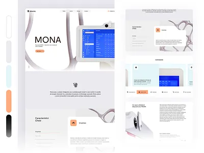 MONA - Clinomic art direction card device landing medical care typography ui