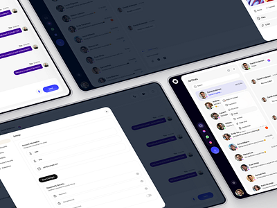 Chat & Social Management Dashboard account management chat dashboard clean ui community dashboard design interface messaging app modern notifications product design settings ui social app social chat app social dashboard social ui ui design ux design web app