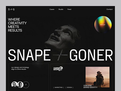Website for a Design Studio ✦ Snape+Goner design interface product service startup ui ux web website