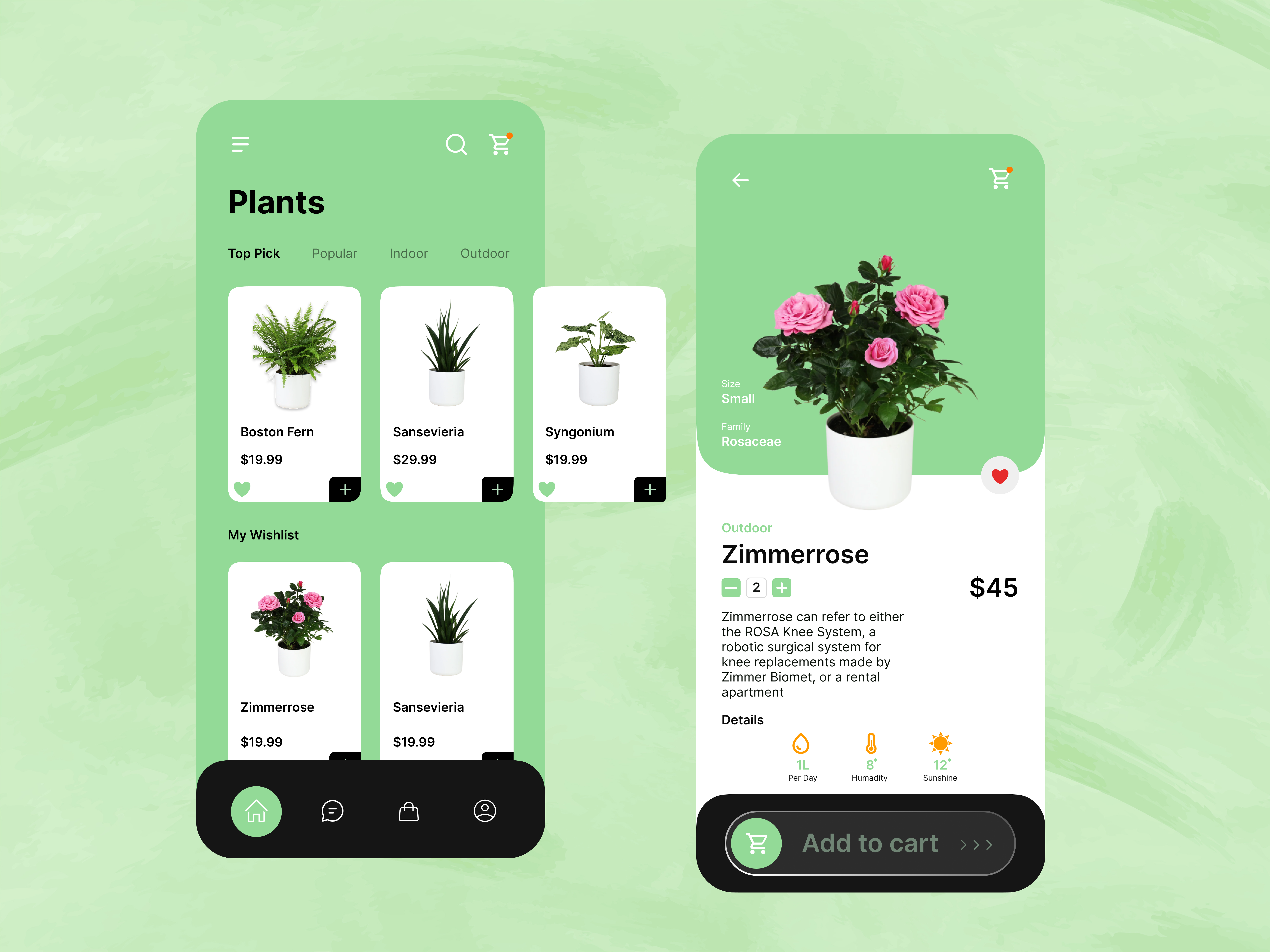 Plant Buy Mobile App Design Concept plant buy plant buy app plants pllant sample ui