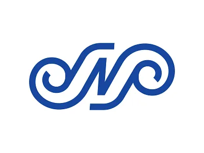 N letter line lineout logo monogram n